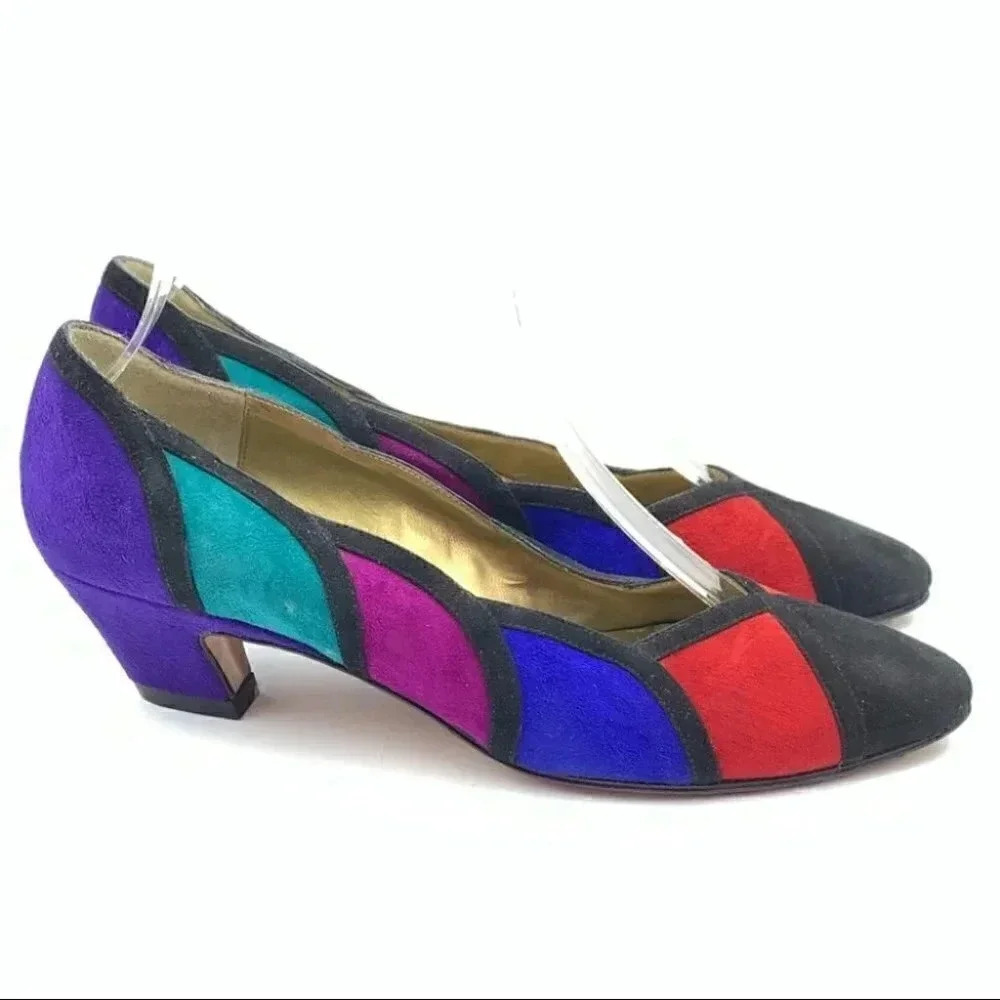 Sesto meucci heels size 5.5 Italian suede 80s 90s